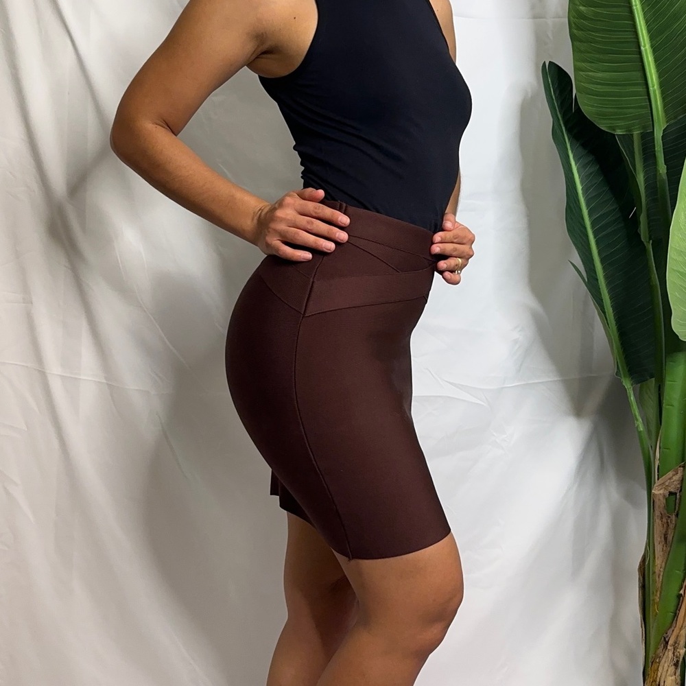 Mauve bodycon mini skirt